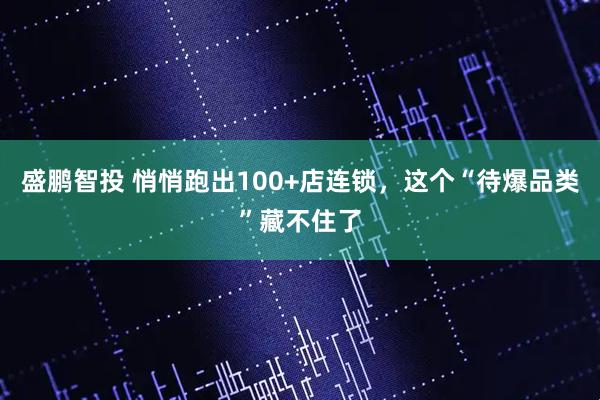 盛鹏智投 悄悄跑出100+店连锁，这个“待爆品类”藏不住了